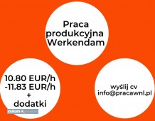 Praca na produkcji w Werkendam 10.80 EUR/h 